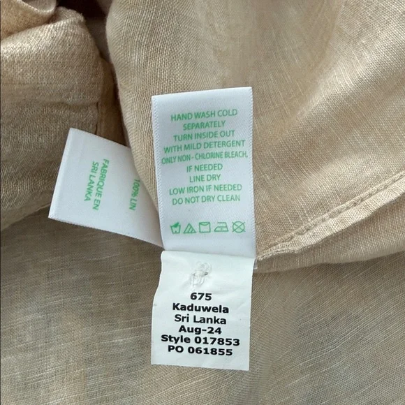 Lilly Pulitzer Sea View Metallic Button Down 
Gold Foiled Sandbar X Resort White - Picture 9 of 9